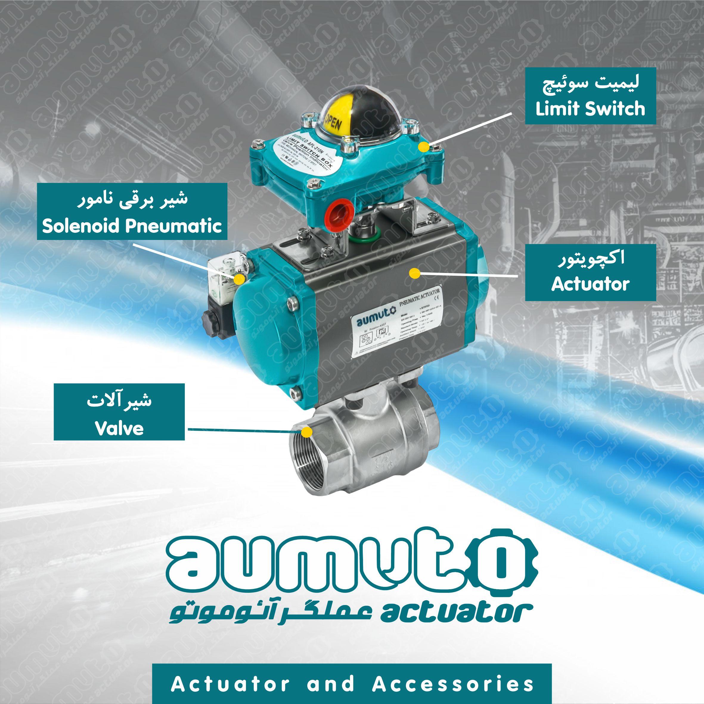 اکچویتور آئوموتو AUMUTO پوزیشنر، شیرآلات صنعتی، عملگر برقی و پنوماتیک